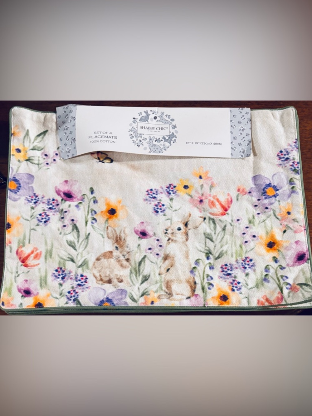 Shabby Chic 100%  Cotton Placemats - Set of 4